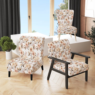Antique Garden - Upholstered Bohemian Accent Chairs